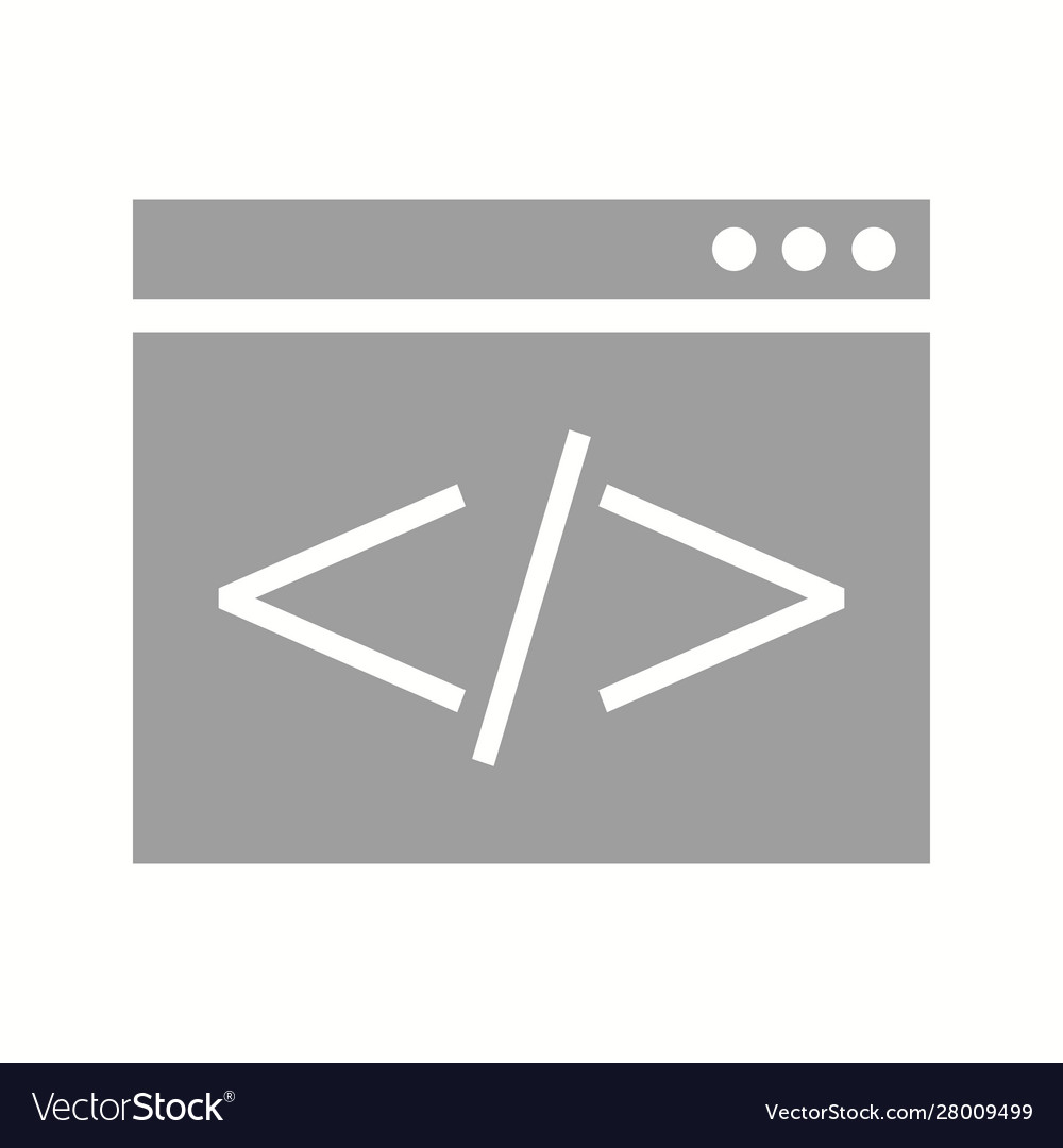 Beautiful coding glyph icon
