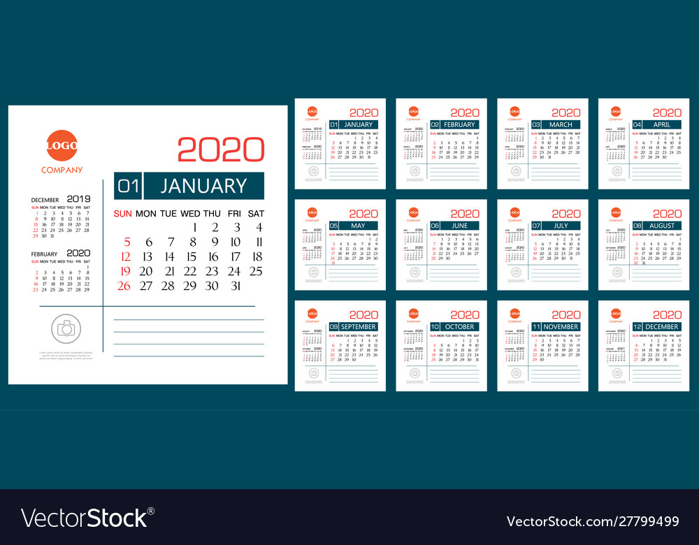 Calendar 2020 creative design