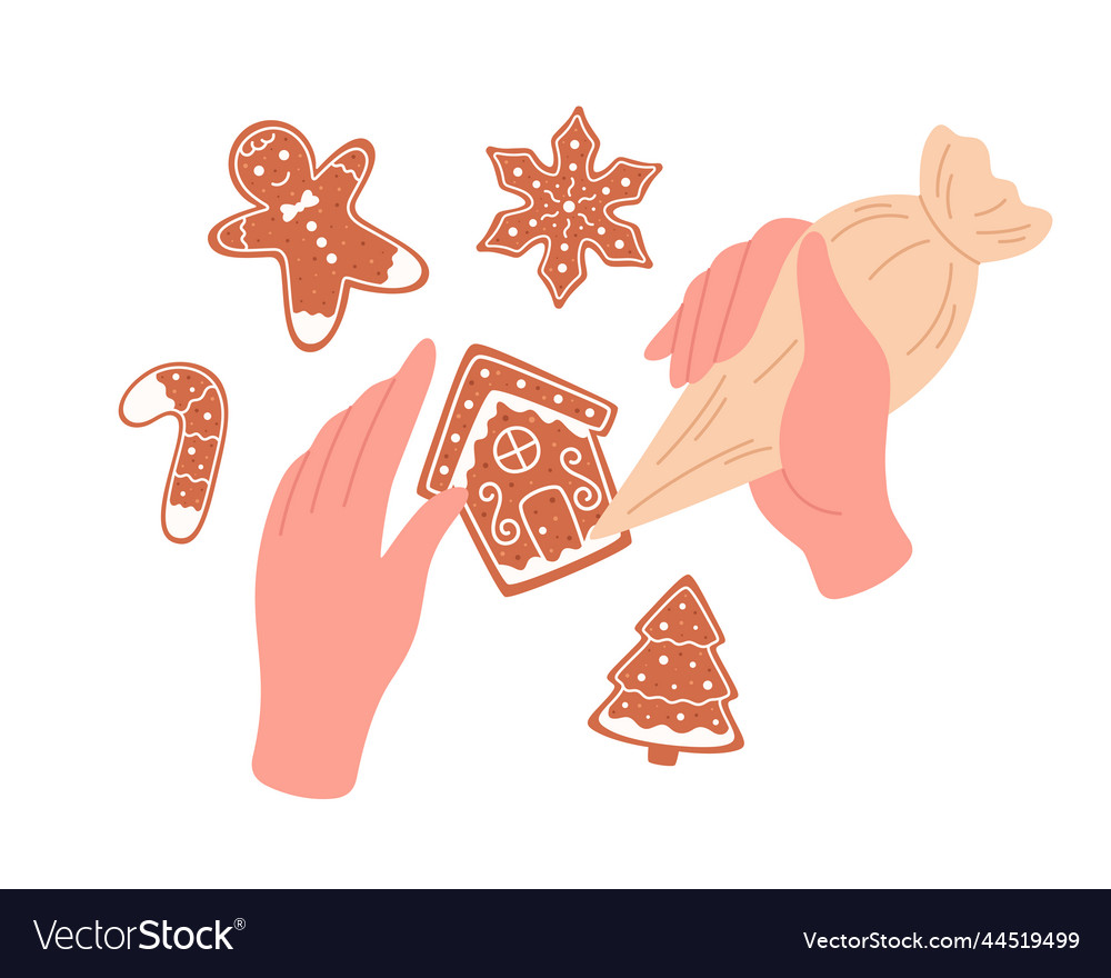 Weihnachten Cookies Frau Dekoration hausgemacht vector image Weihnachten Cookies Frau Dekoration hausgemacht