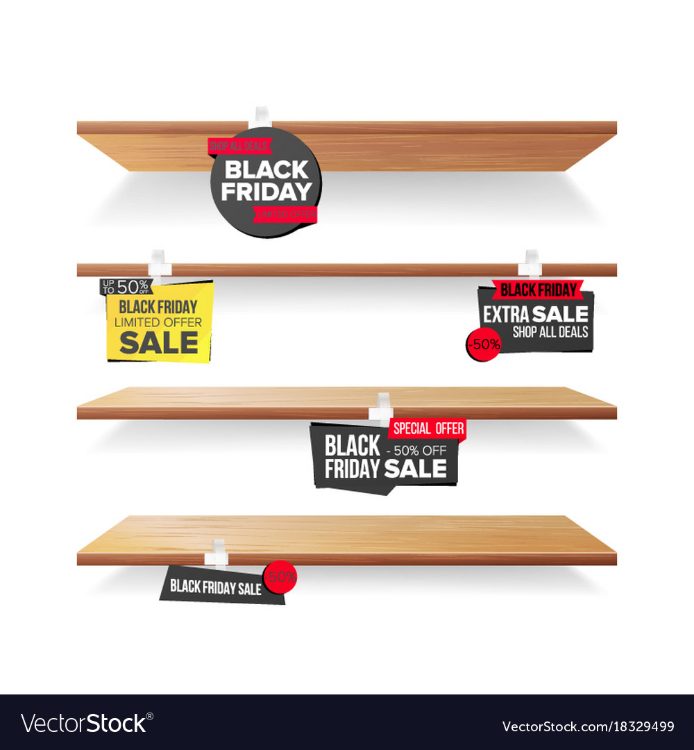 Empty shelves black friday sale advertising