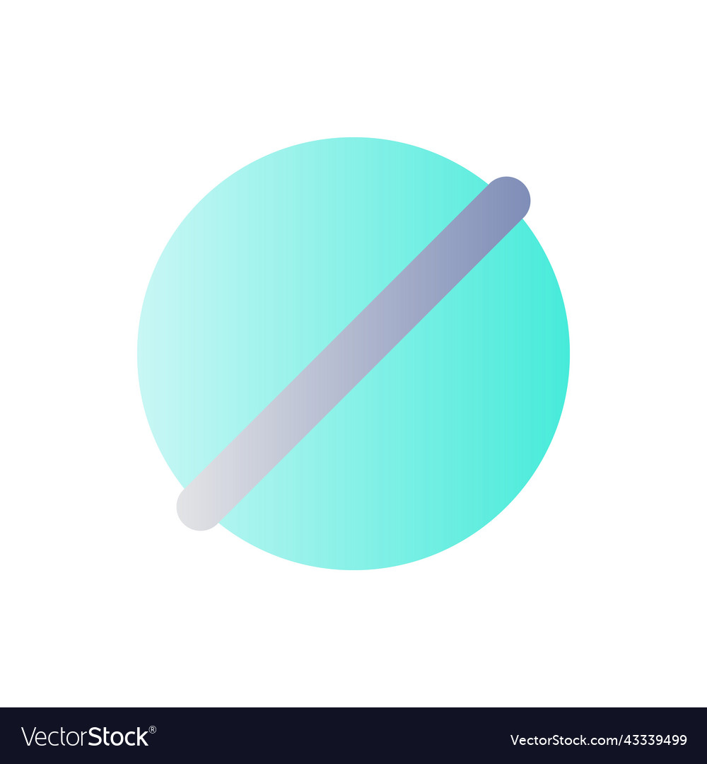 Failure occurred flat gradient color ui icon vector image Failure occurred flat gradient color ui icon
