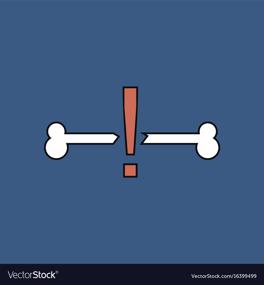 Flat icon design collection broken bone