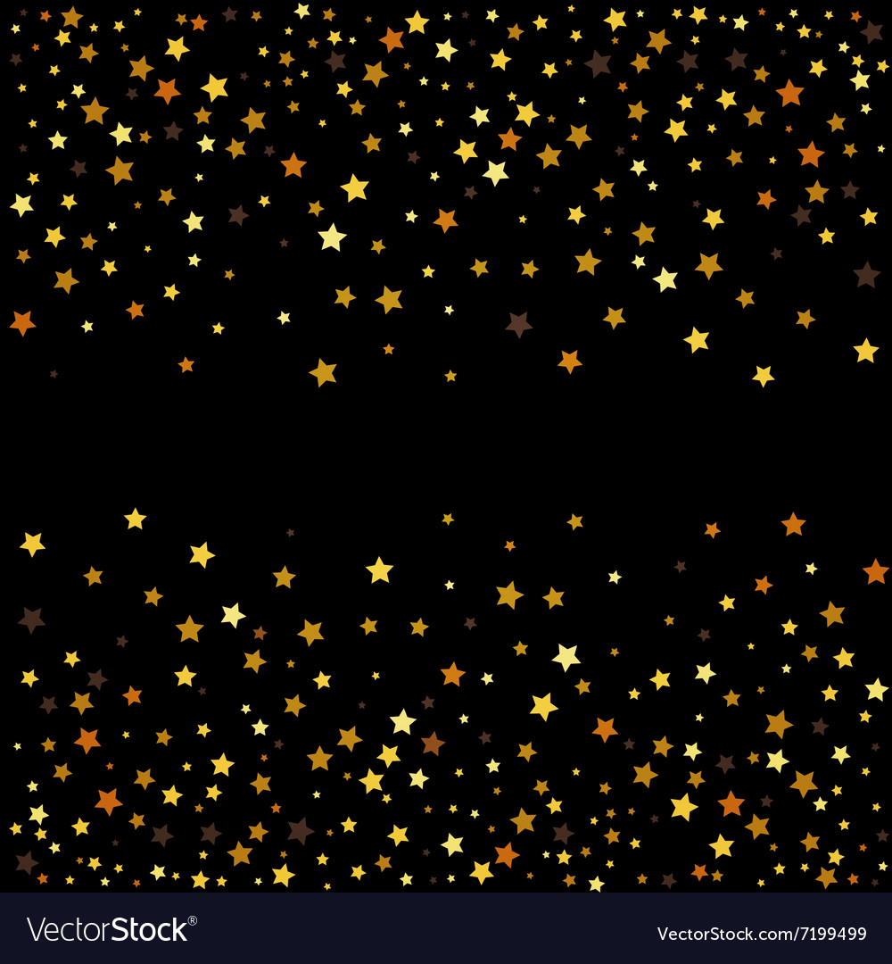 Gold glitter stars background Royalty Free Vector Image