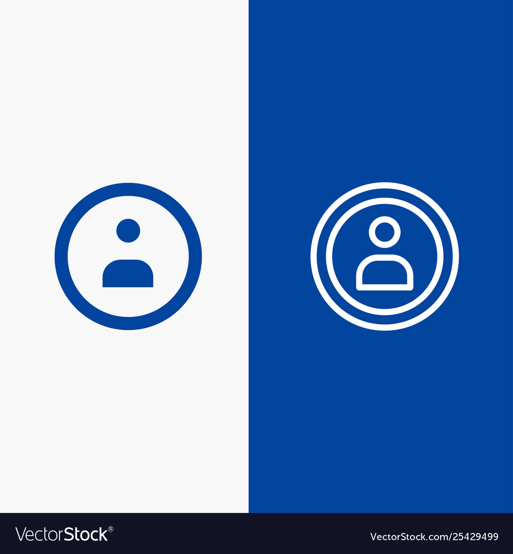Interface navigation user line and glyph solid vector image Interface navigation user line and glyph solid