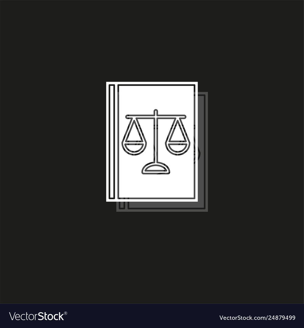 Law book icon - judge legal sign judgment