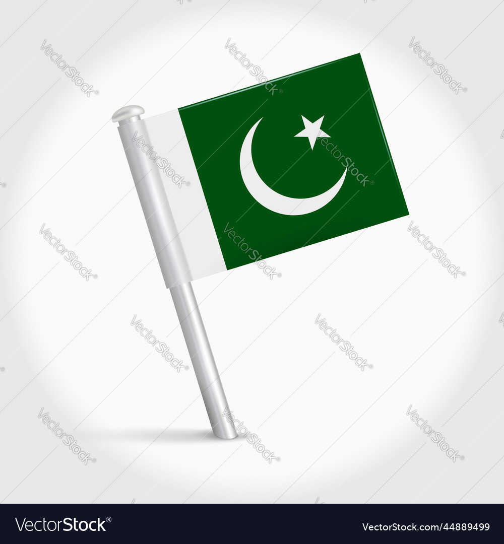 Pakistan Karte Pin Flagge 3d realistisch