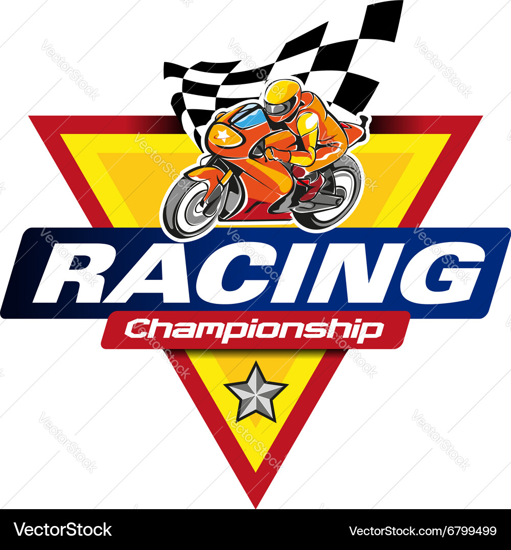 Racing Championship Logo Royalty Free Vector Image