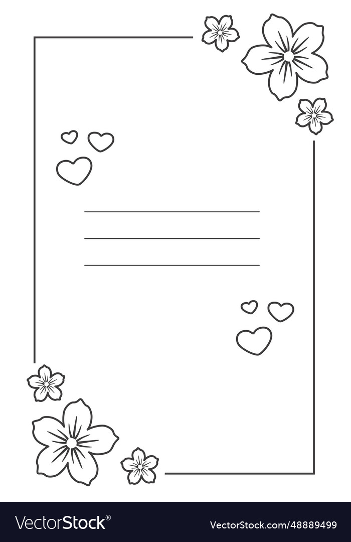 Rectangular coloring card with place for text