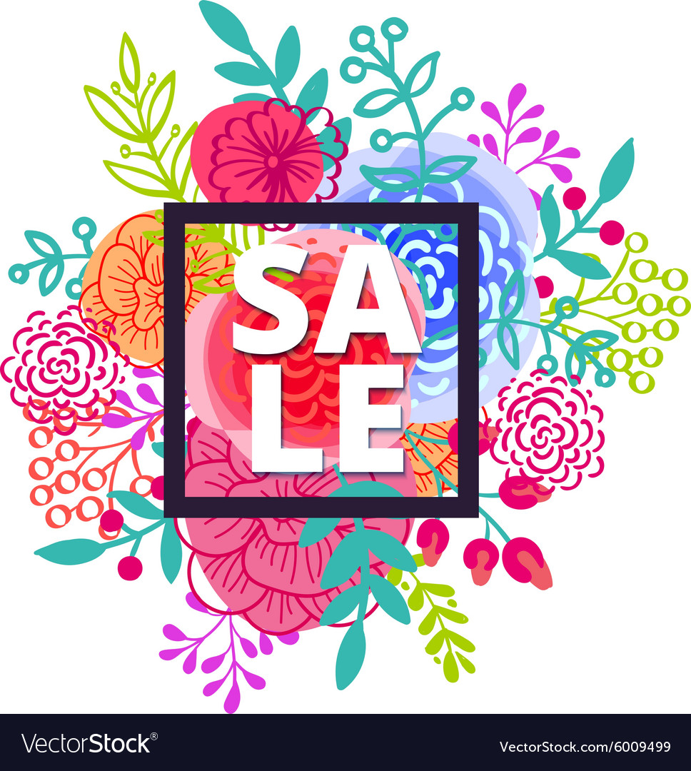 Sale poster with percent discount