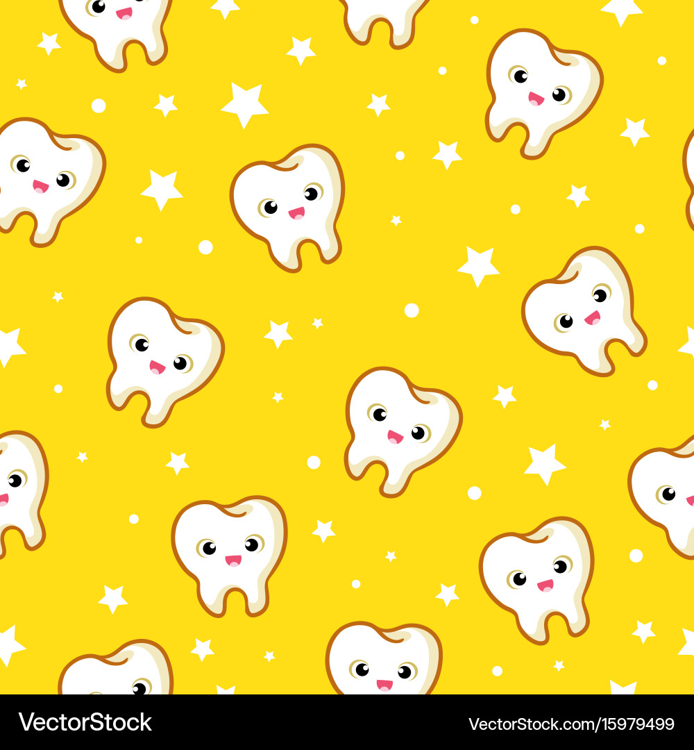 Seamless pattern with teeth Royalty Free Vector Image