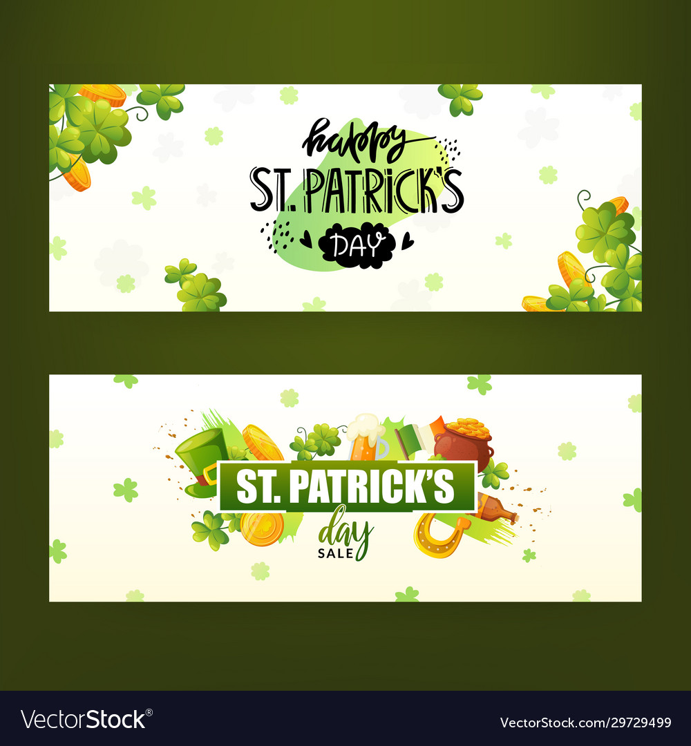 Set Banner Designs für st patrick day