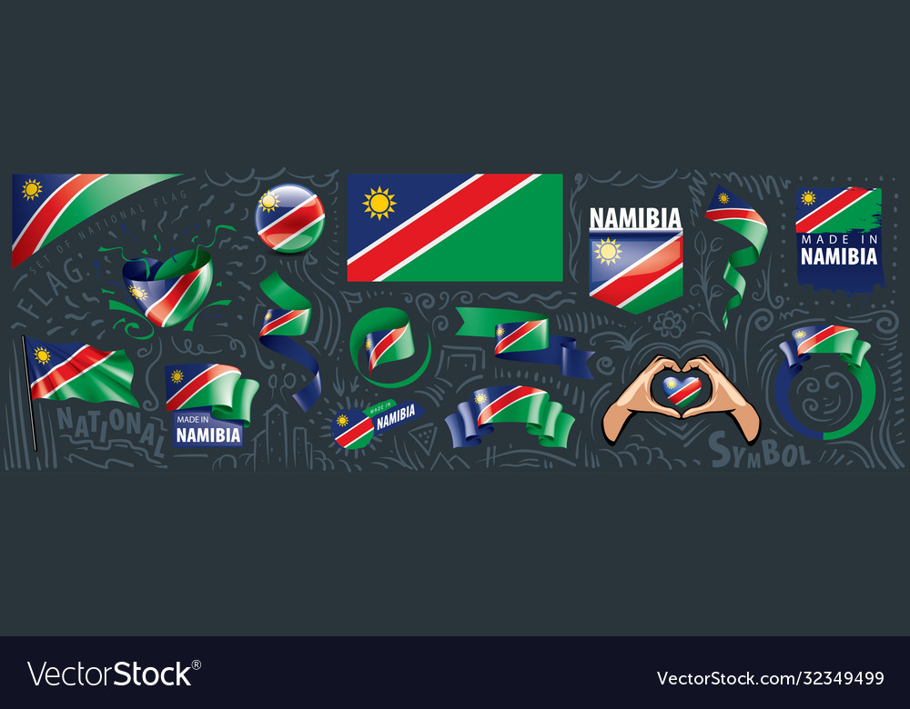 Nationale Flagge namibia