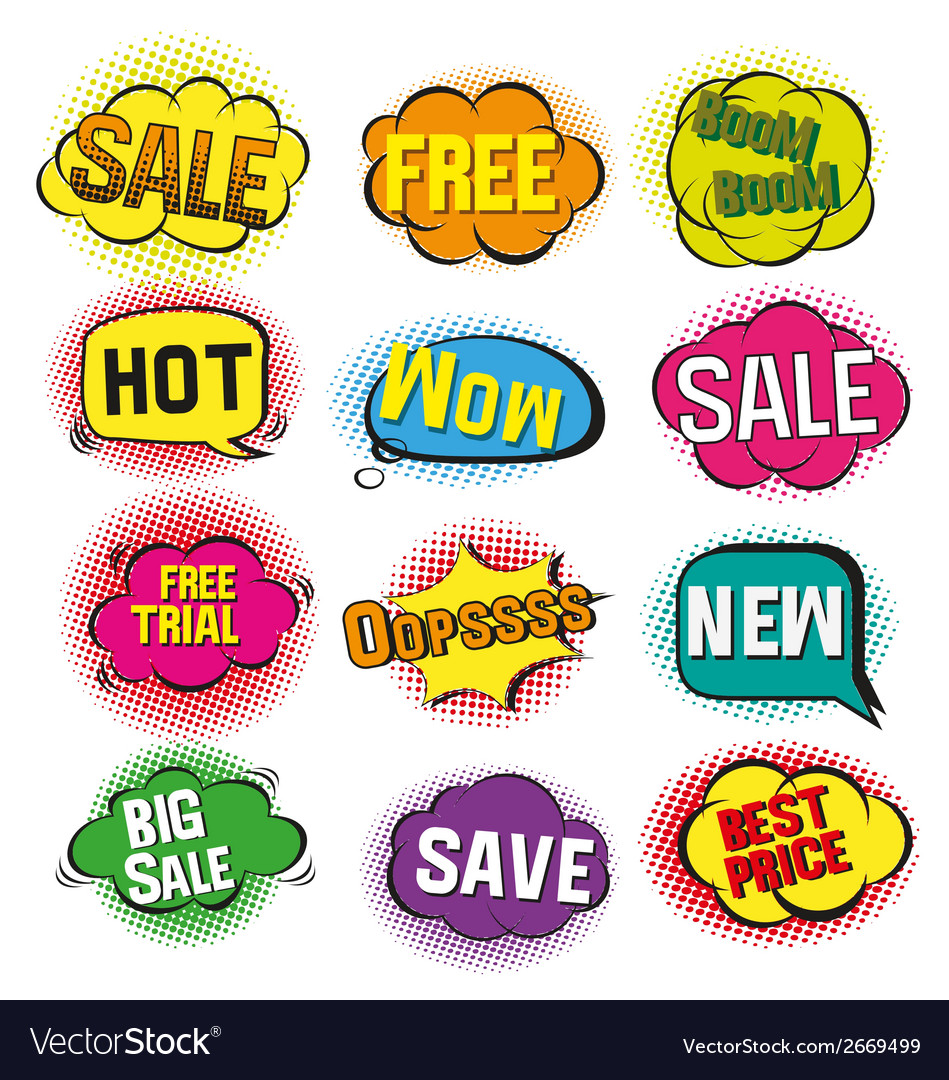 Speech Bubbles Set - Various Styles