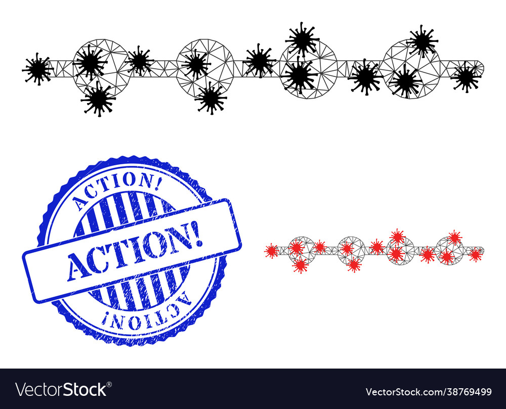 Wireframe mesh connected dots line icons with flu vector image Wireframe mesh connected dots line icons with flu