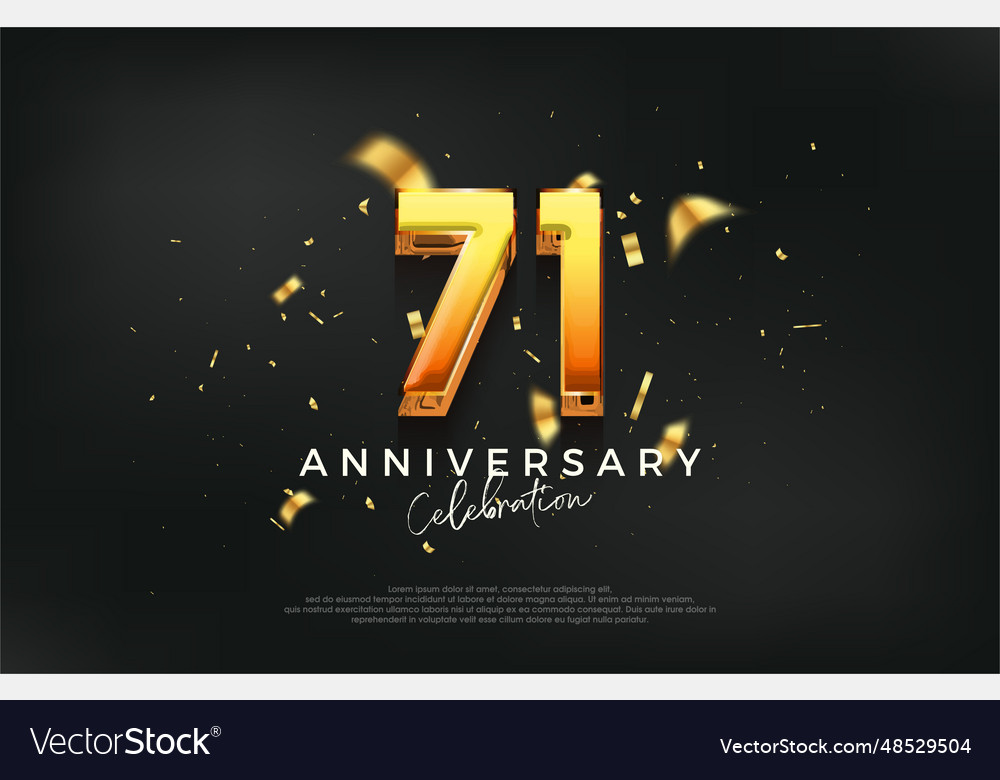 3d 71st anniversary celebration design