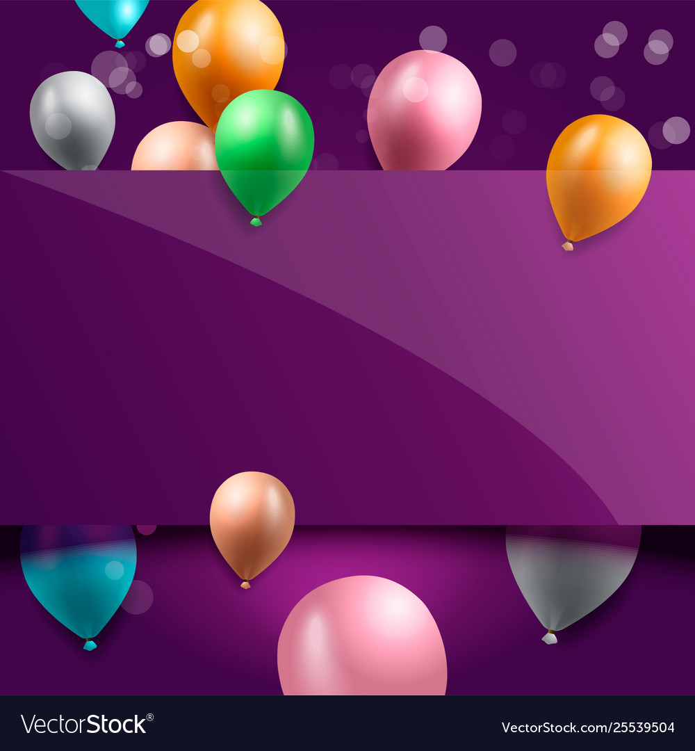 Birthday celebration background birthday balloon Vector Image