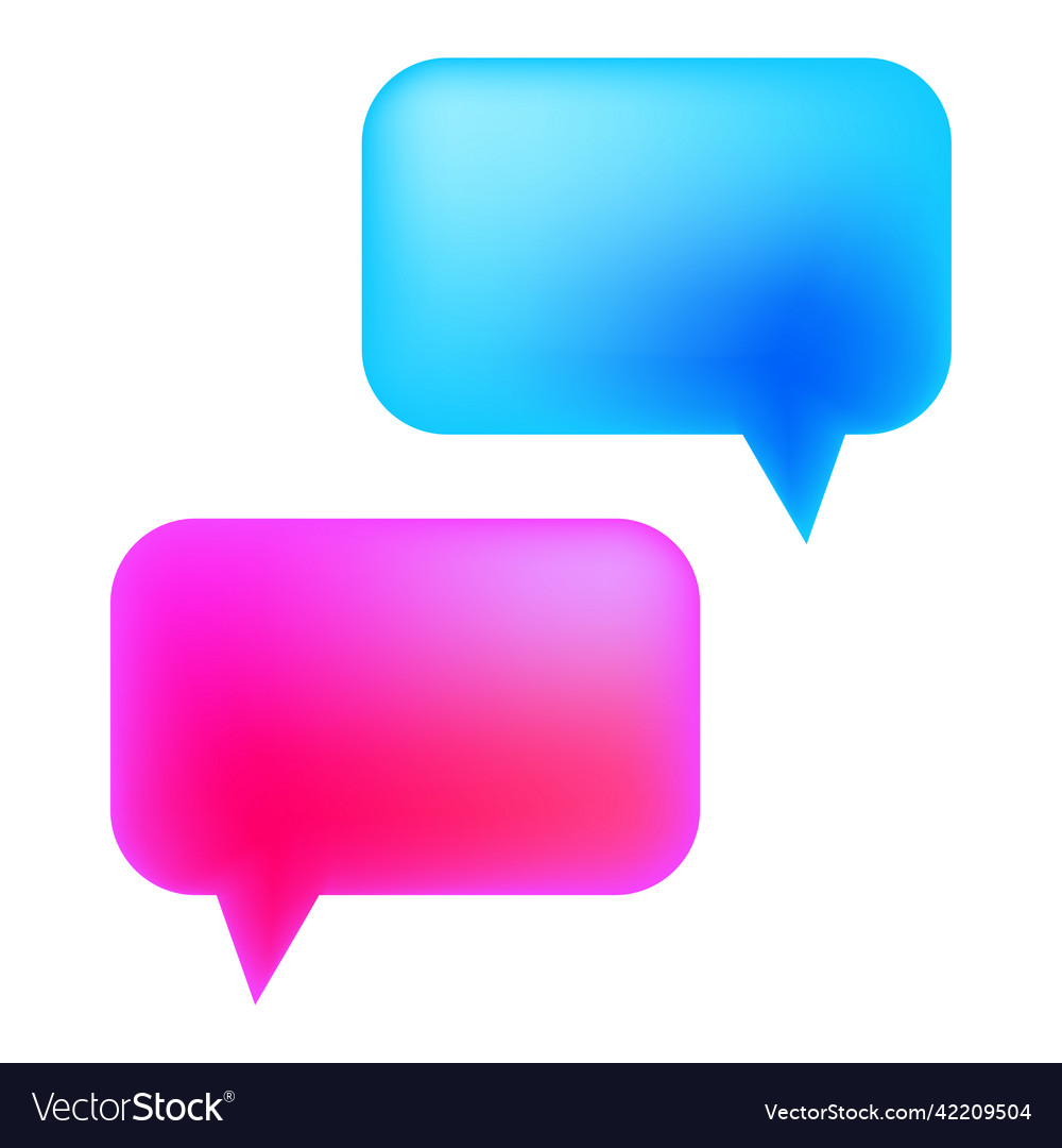 Button with colored message icons dialog chat vector image Button with colored message icons dialog chat