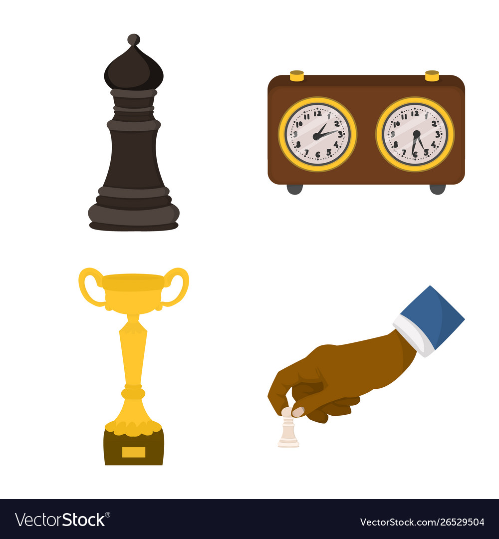 Design chess and game logo collection vector image Design chess and game logo collection