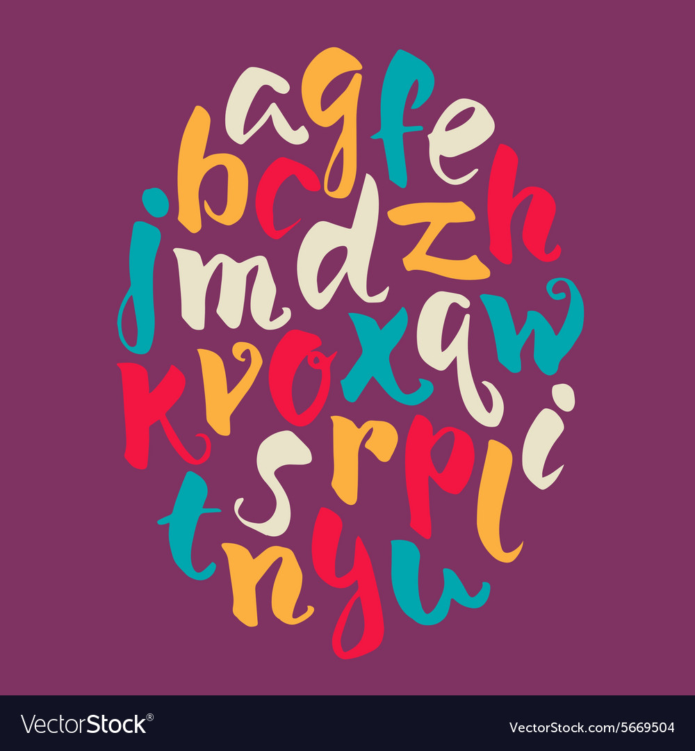 Hand drawn alphabet