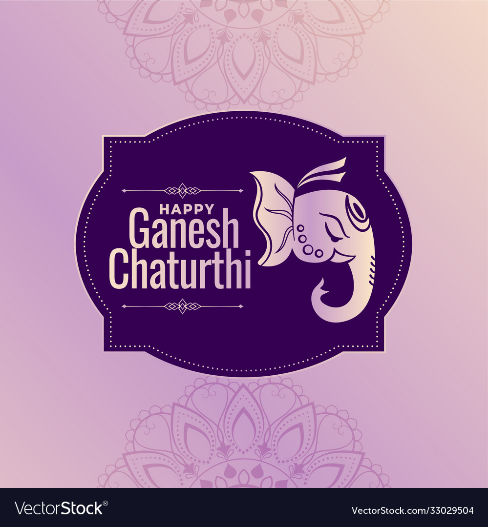 Happy ganesh chaturthi festival decorative card