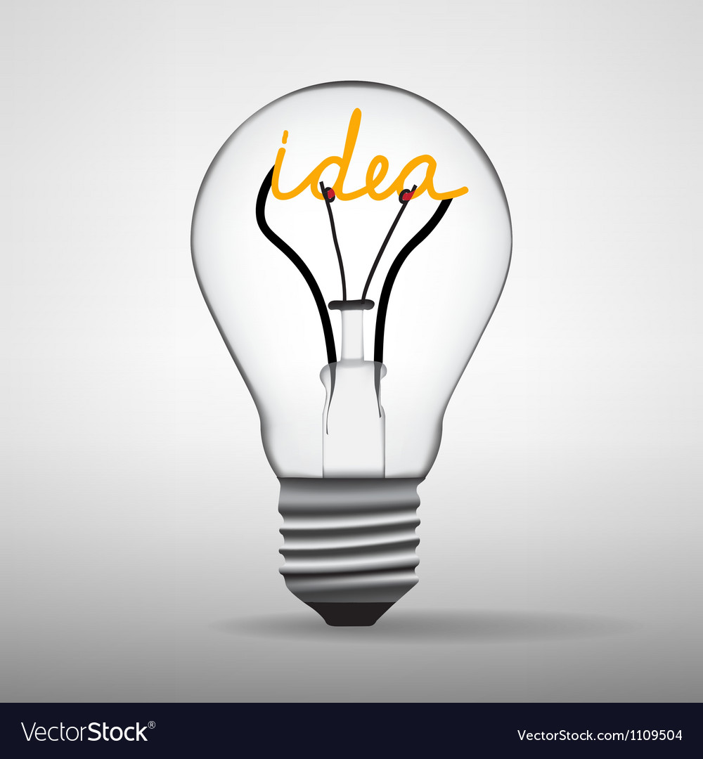 Light bulb idea Royalty Free Vector Image - VectorStock