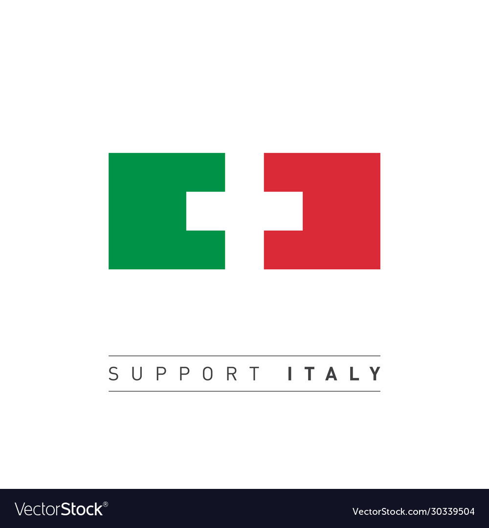 Support italy concept and solidarity