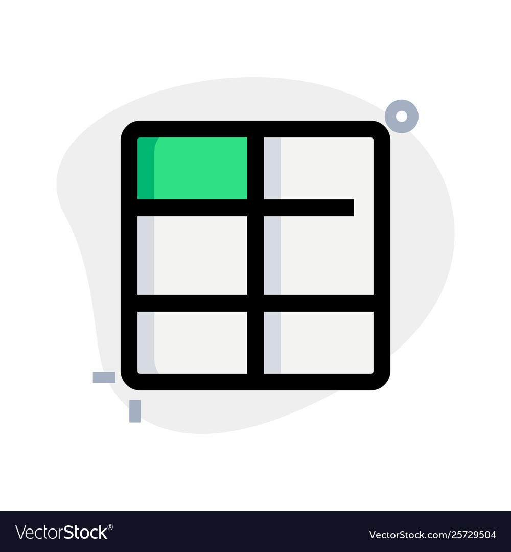 Three common cell in table formation - horizontal