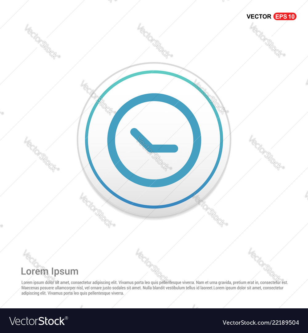 Time clock icon - white circle button