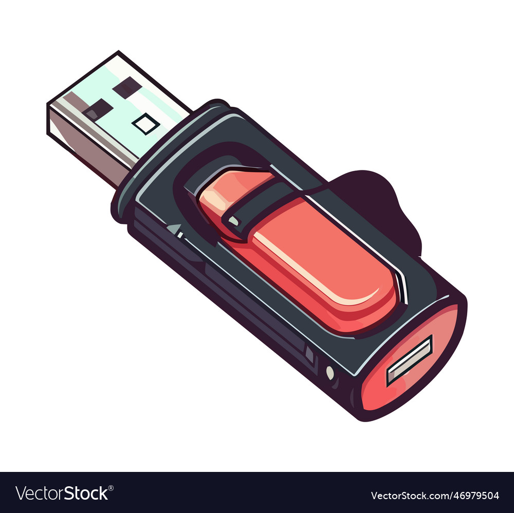 Usb data security icon flat design