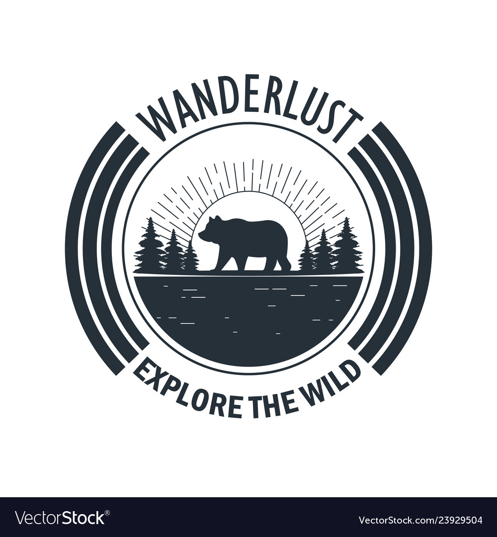 Wanderlust adventure logo