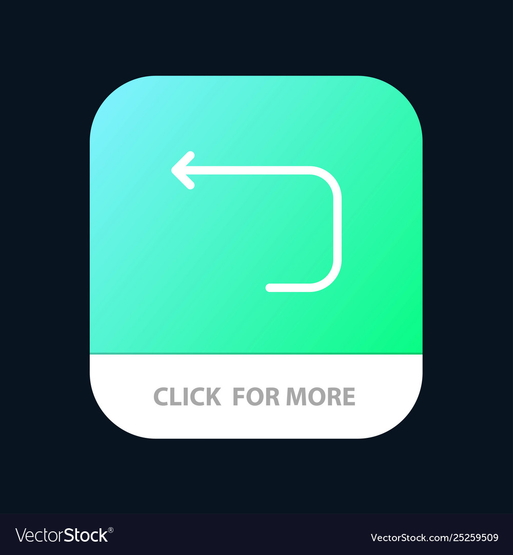 Arrow loop back mobile app button