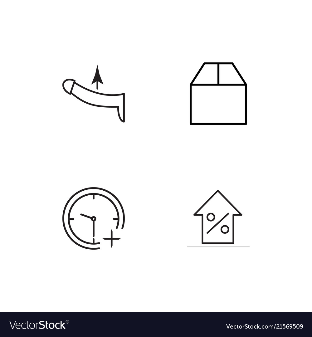 Banking linear icons set simple outline
