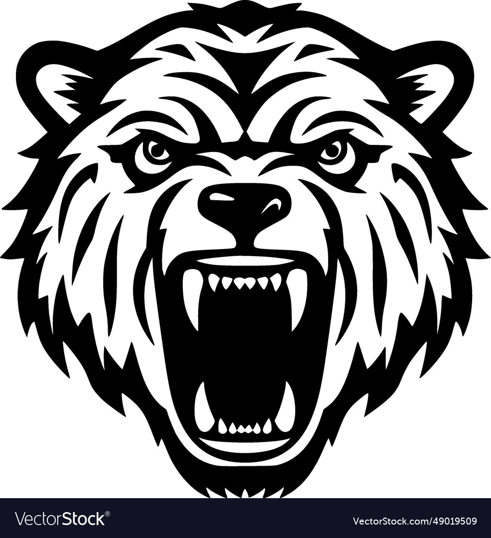 Bear - black and white isolated icon Royalty Free Vector