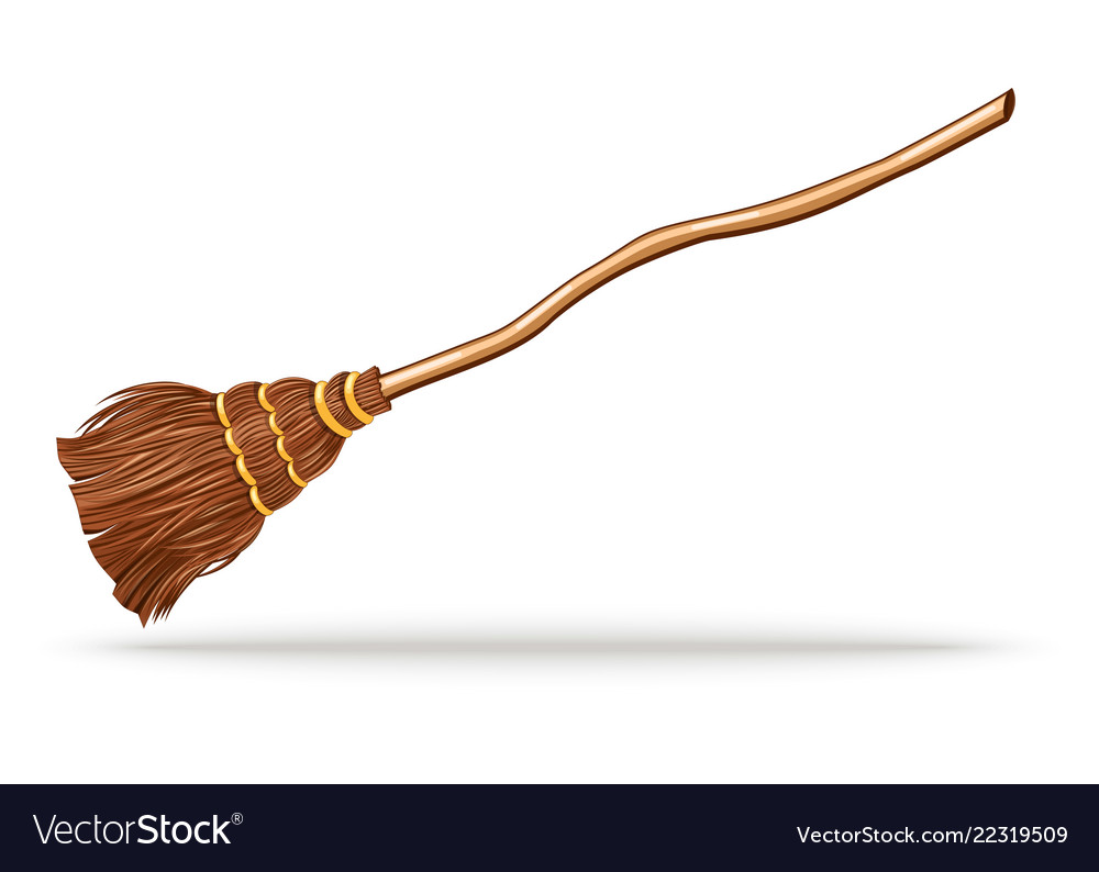 Cartoon Witch Broom Icon