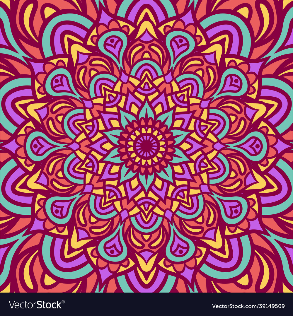 Ethnic mandala round ornament pattern Royalty Free Vector