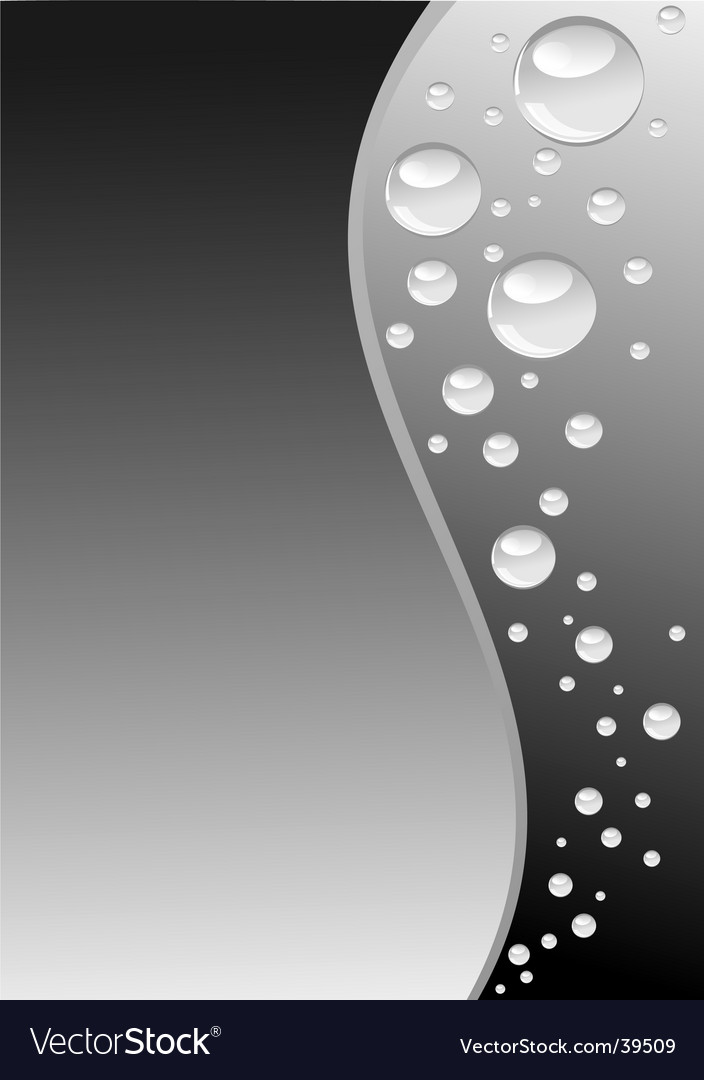 Grey wave with bubbles vertical Royalty Free Vector Image