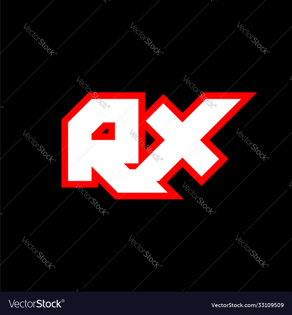 Rx logo design initial letter