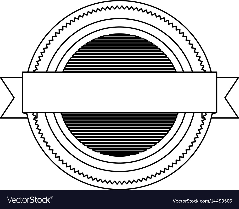 Silhouette heraldic circle stamp with decorative