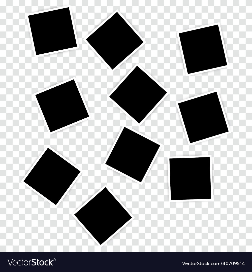 Background from realistic photo frames retro vector image Background from realistic photo frames retro