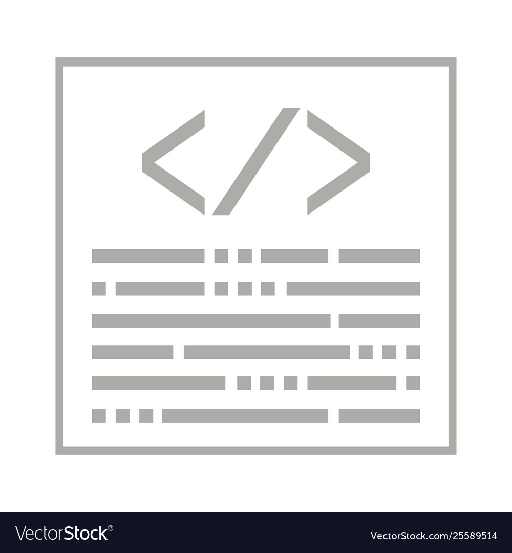Browser window with a pair brackets and slash