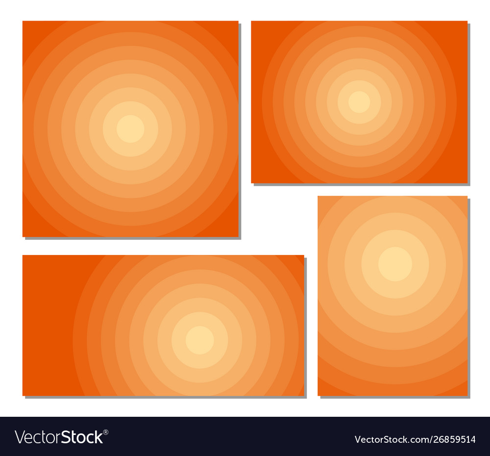 Circle backgrounds template set with different