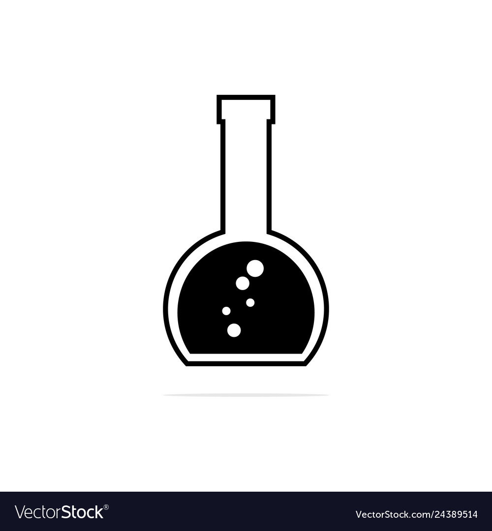 Erlenmeyer flask icon concept