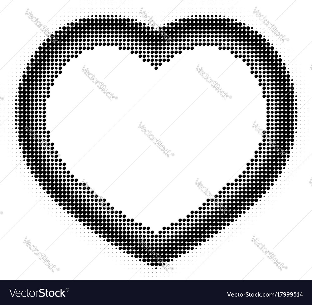 Halftone heart Royalty Free Vector Image - VectorStock