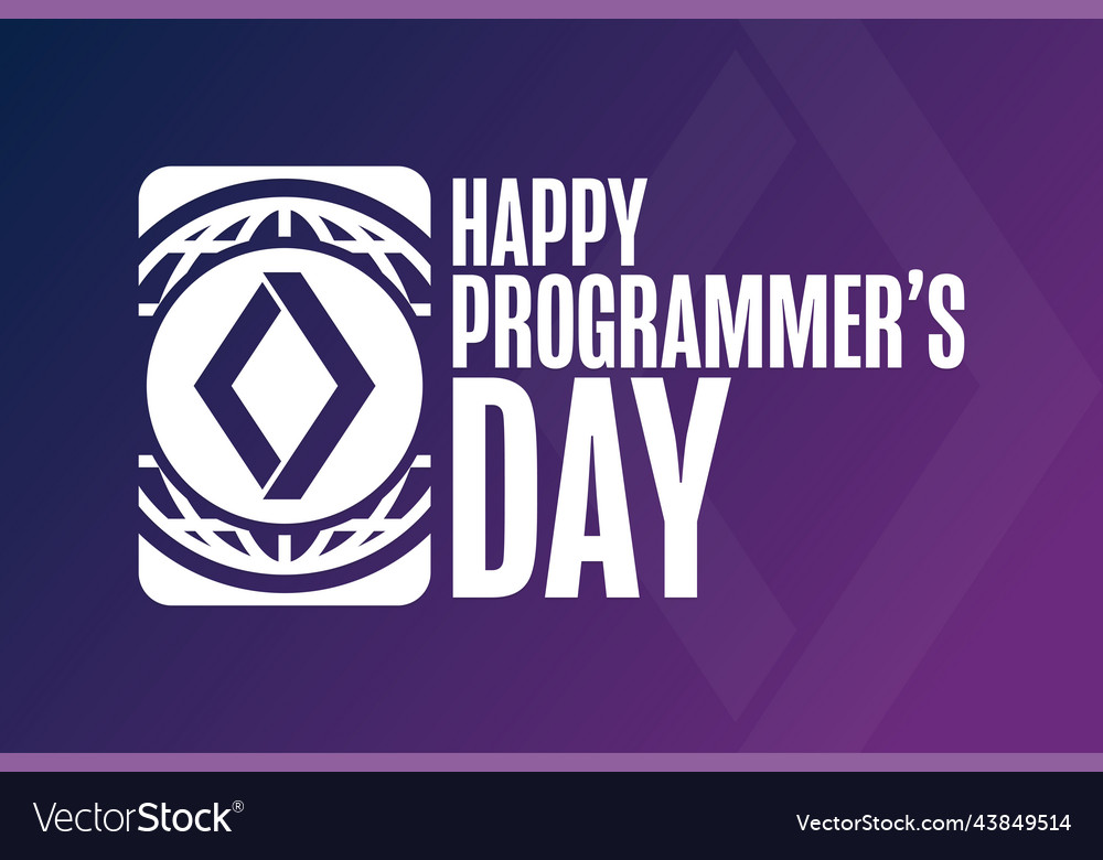 Happy programmers day holiday concept template Vector Image