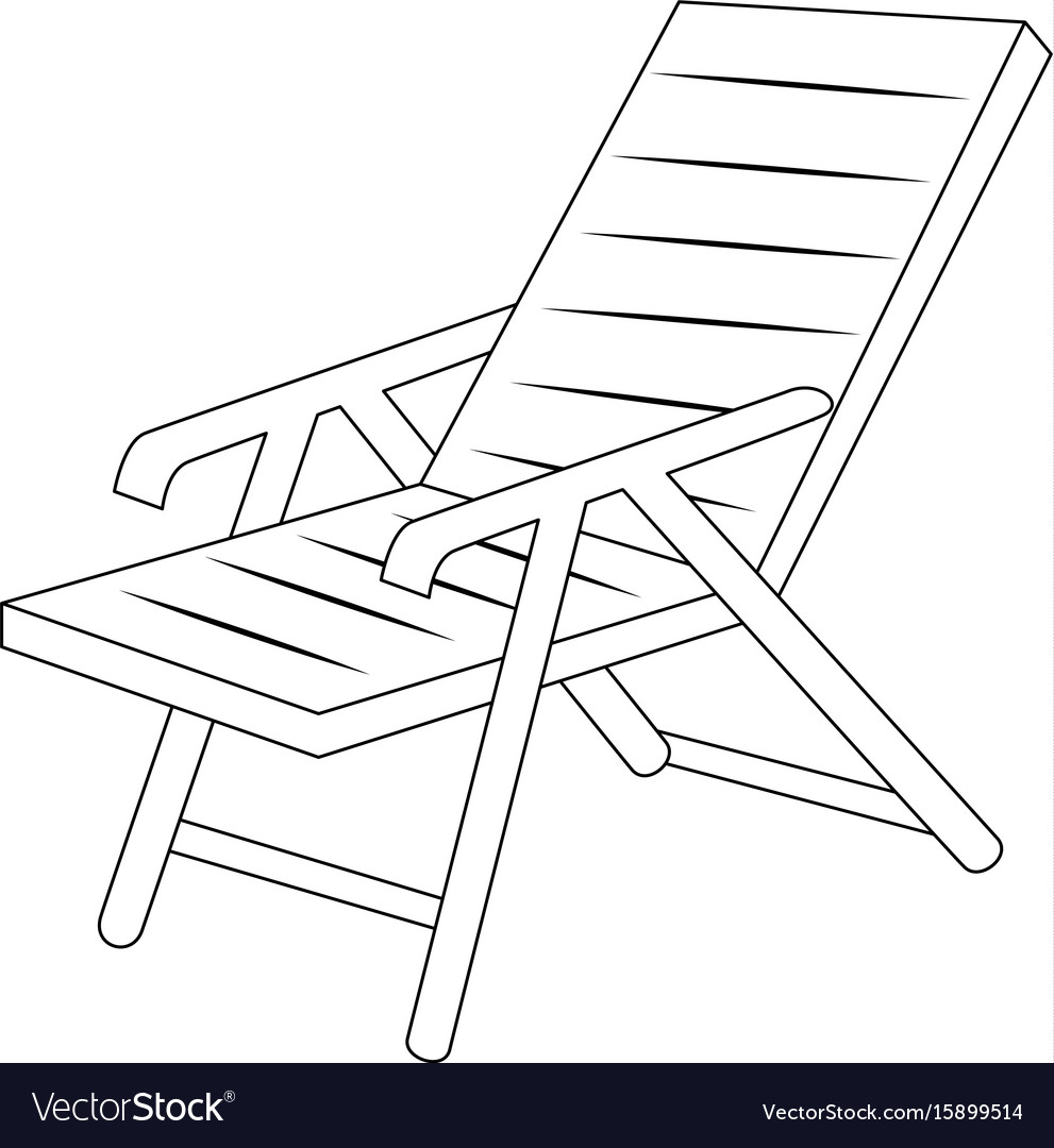 Isolated beach chair Royalty Free Vector Image