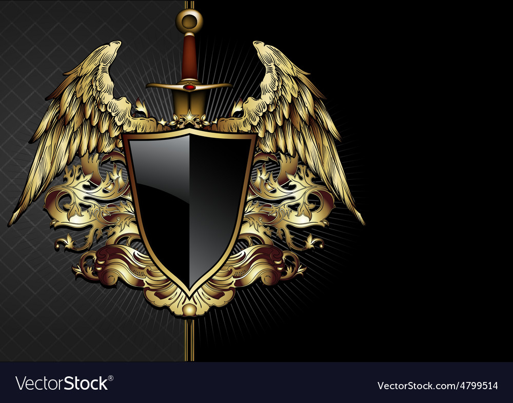 Ornamental shield Royalty Free Vector Image - VectorStock