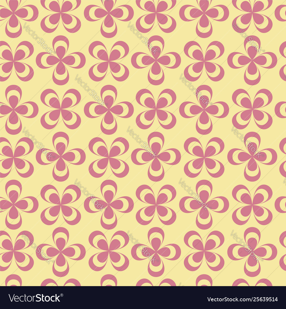 Pink flower repeat seamless pattern Royalty Free Vector