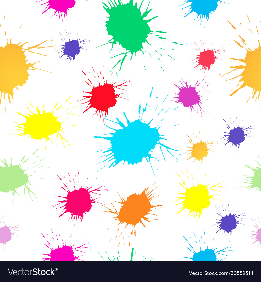 Seamless pattern with multi-colored blots vector image Seamless pattern with multi-colored blots