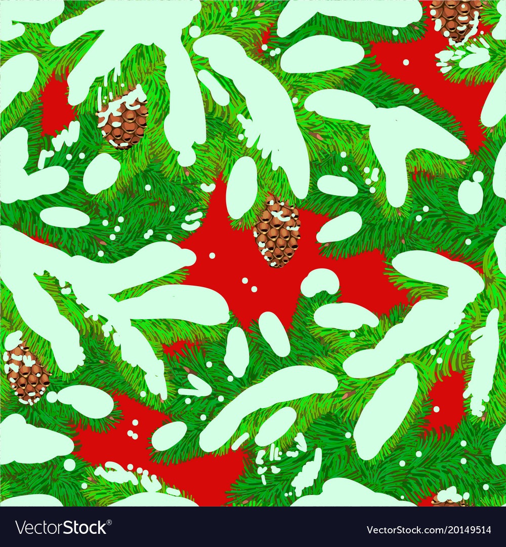Seamless pattern with rowan and branche