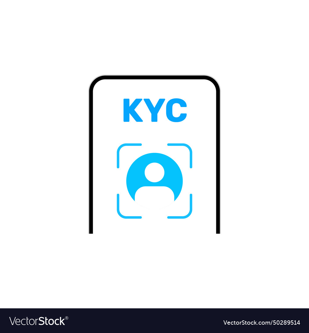 Smartphone kyc verification interface secure Vector Image Smartphone kyc verification interface secure